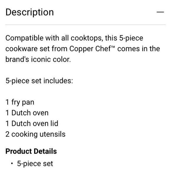 Copper Chef 5 Pc Set Dutch Oven Fry Pan Utensils - Picture 6 of 6